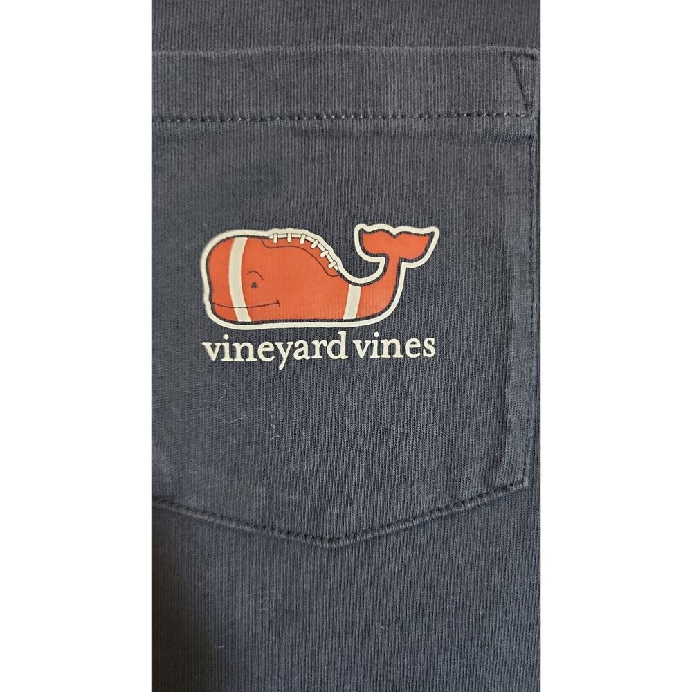 Vineyard Vines Youth Large Football Whale Long Sleeve T-Shirt - Picture 3 of 5